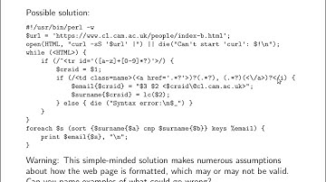 Markus Kuhn (Cambridge) | Unix Tools - 37  Perl examples