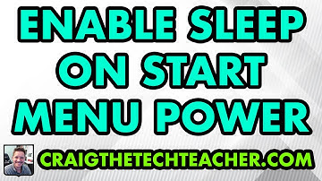 How To Enable Sleep From The Windows 10 Start Menu Power Options (2022)