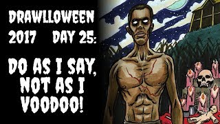 Voodoo Zombie drawing | Drawlloween 2017 Day 25