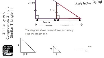 Similarity And Congruence: Simple Similar Triangle in Triangle (Grade 5) - GCSE Maths Revision