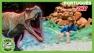 Dinossauros Aquáticos: Mosassauro e Diversão | 2 HORA de Parque do T-REX | Vídeos de Dinossauros