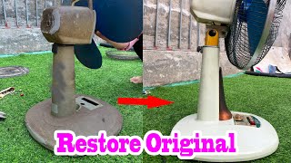 Restore original old and rusty table fan 🛠Table fan repair 🛠 restore electric fan