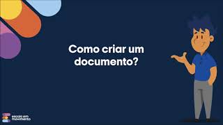 Como eu crio um documento de texto?