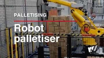 Palletising with Fanuc S410i robot | KV-Techniek