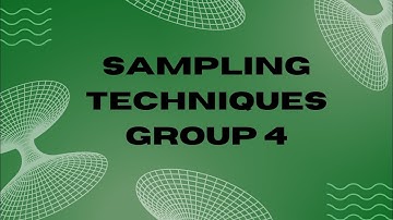 STATISTICS AND PROBABILITY SUBJECT BASE PETA: A VIDEO TUTORIAL OF SAMPLING TECHNIQUES BY GROUP 4