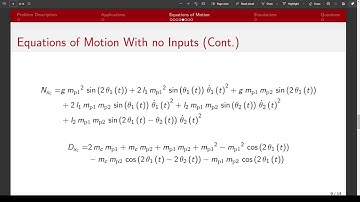 Wessels Analytical Dynamics Project 1 Presentation Double Pendulum on a Cart