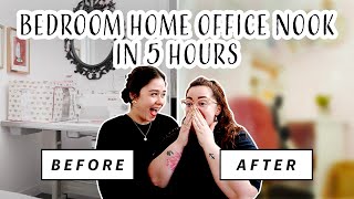 Home Office Makeover | Small Space Transformation In 5 Hours