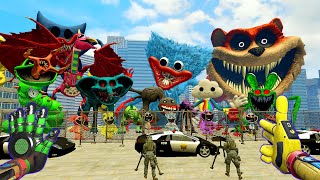 All monsters from Poppy Playtime 1,2,3,4 chase me in the city | Garry's Mod