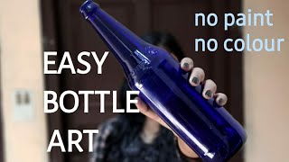 SIMPLE whitener  Bottle Art Idea/Glass bottle painting