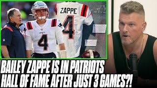 Bailey Zappe Made It Into Patriots Hall Of Fame After Only 3 Games?! | Pat McAfee Reacts