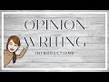 Opinion Writing Introduction Quiz