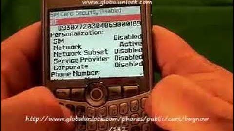 How To Unlock Blackberry 8310 Curve Centennial Wireless - g