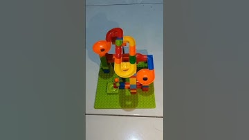 amazing ASMR marble run with funny track building blocks #asmr #satisfying #marblerun #lego #shorts