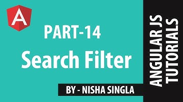 AngularJS Tutorial 14 - Search Filter in AngularJS