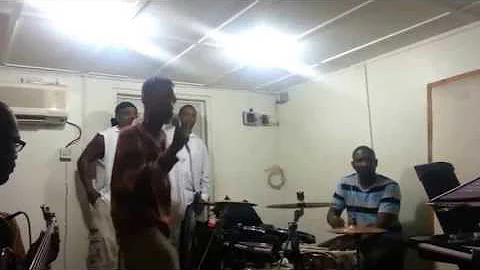 Mickey Moreau rehearsing for Lovindeer Fathers Day & Birthday Bash in Dominica 15/06/13