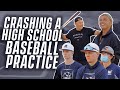 Crashing High School Baseball Practice! | Paige Halstead X Eric Sim