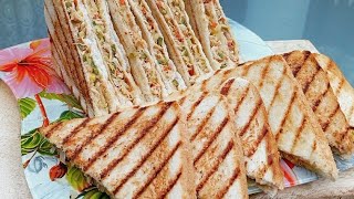 Chicken sandwich recipe | Chicken sandwich | vegetable chicken sandwich | mayo sandwich