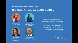 The Global Perspective on DEI and Human Capital Management