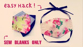 How to Sew Face Mask with Pocket ft String Hack