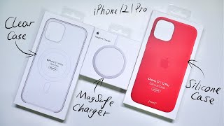 Iphone 12 Accessories Unboxing: Magsafe Charger, Silicone Case And Clear Case