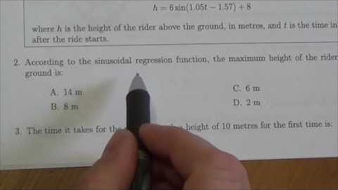 Math 30-2 Sinusoidal Functions Review MC#2