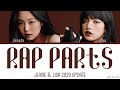 JENNIE & LISA - Rap Parts - Easy Lyrics