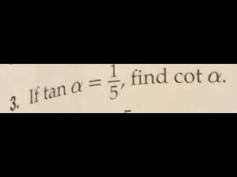 If tan alpha