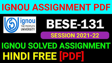 BESE-131 Solved Assignment 2021-22 in Hindi, BESE 131 Solved Assignment 2022, BESE 131 Assignment