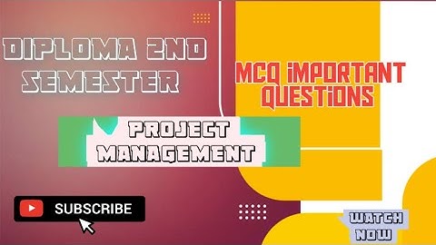 Jharkhand polytechnic | diploma 2nd semester | Project Management important mcq question