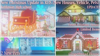 New Christmas Update in Robloxian high school (New Houses, New Vehicle, New Pets)