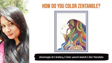 How do you color Zentangle? | Patterns for Beginners ( Time - Lapse ) #Zen_Mandala