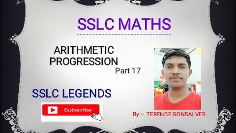 Class 10 || ARITHMETIC PROGRESSION Part 17 by SSLC LEGENDS.
