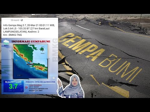 GEMPA DI LAMPUNG TERKINI BARU SAJA HARI INI TANGGAL 20 MARET 2021 Jam 00.01 cuma 3 detik saja