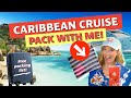 Caribbean cruise packing pack with me outfits cruise essentials carryon