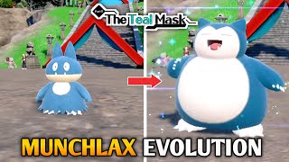 How to Evolve Munchlax Into Snorlax In Pokemon Scarlet \& Violet DLC : The Teal Mask