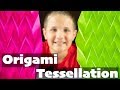 Origami Tessellation: How to fold an 8x8 herringbone tessellation.