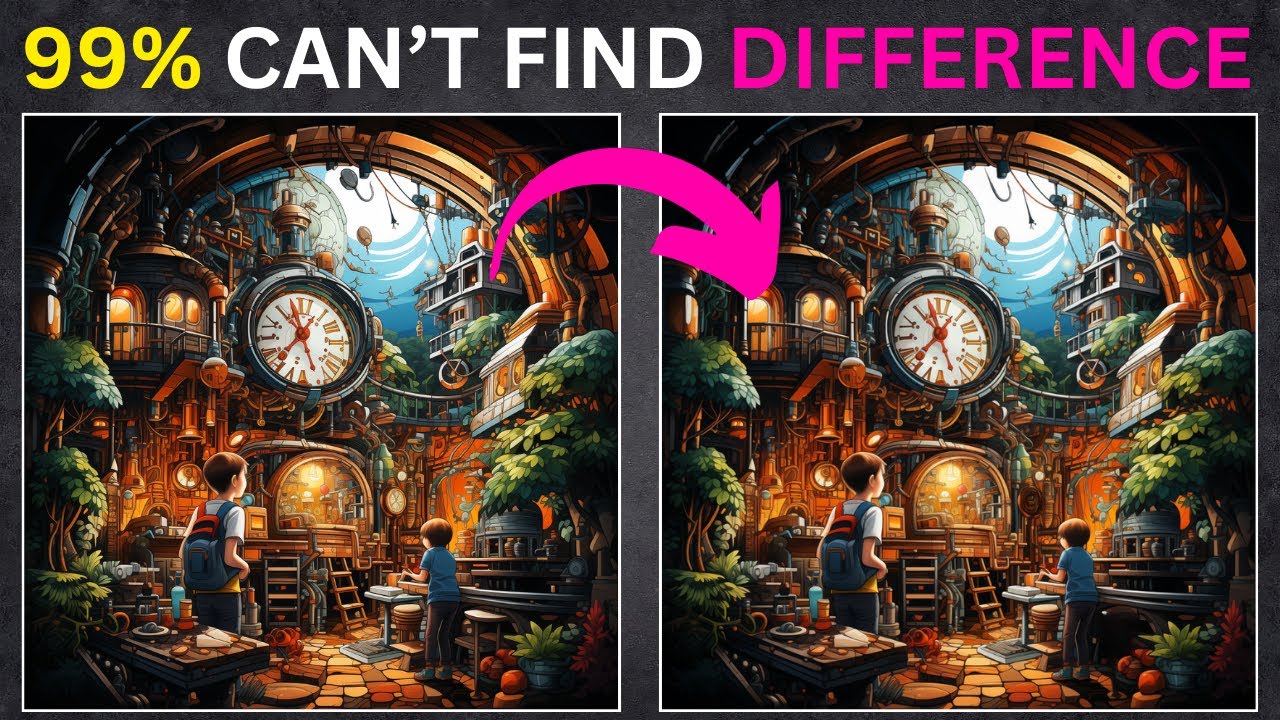 Find The Difference Puzzle Game Next Level: Time Traveler's Workshop Riddles pt 26