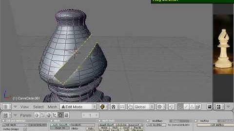 Blender Modeling Tutorial - Bishop Chess Piece Part 3 of 3