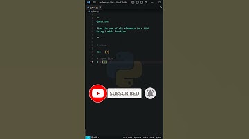 Sum Of List | Lambda Function | Python | #coding #shorts #python #ytshorts #youtubeshorts #program