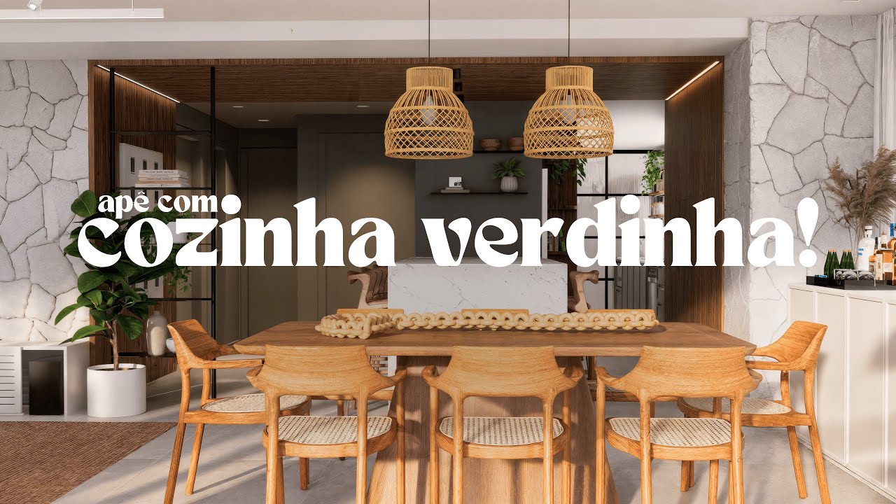 APÊ COM COZINHA VERDINHA E VARANDA ABERTA!