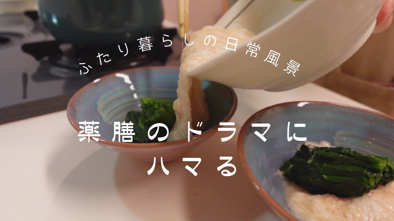 【2人暮らしの日常風景】新玉ねぎドレッシング／薬膳のドラマにハマる/主婦のお昼ご飯/春の献立
