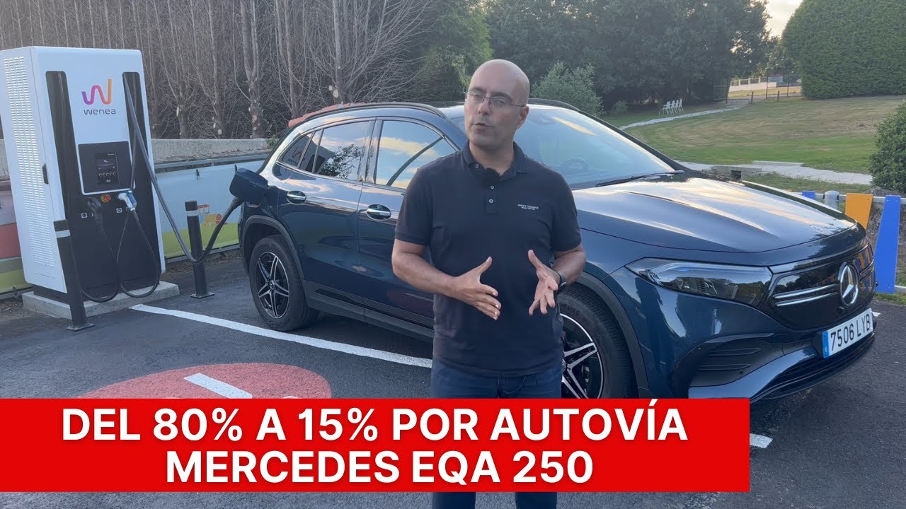 Prueba de autonomía en autovía a 120 km/h del 80% al 15% Mercedes EQA 250