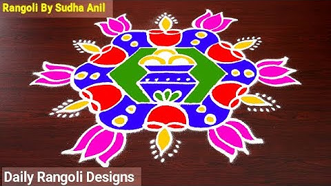 Easy Pongal Pot Kolam with 5*3 dots | Sankranthi Bhogi Kundala Muggulu |Festival Rang Rangoli