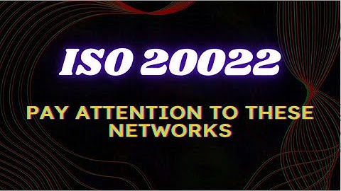 ISO 20022 Crypto XRP, XDC, XLM, IOTA, ALGO, HBAR, ADA, and QNT!?