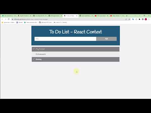 Demo - To Do List App | React Context, Local Storage #tdtlovejs