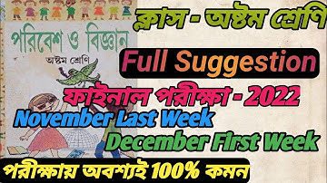 class viii environmental science third unit test question suggestion paper 2022,class 8 science 3rd,