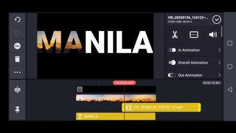 How to overlay videos in your text using kinemaster