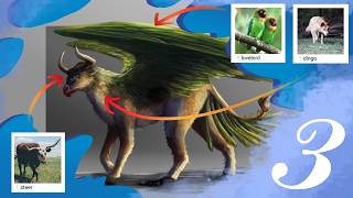 Creating a Griffin from a Steer, Dingo and a Lovebird