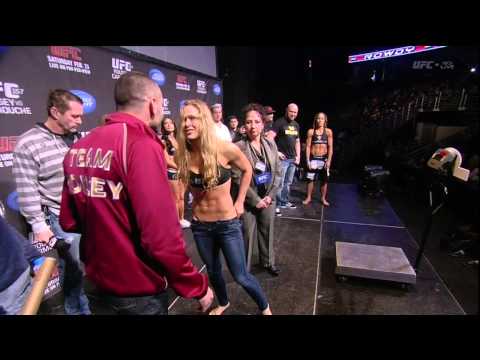 Hottest weigh in ever!!  Rousey vs Carmouche