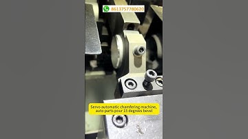 Servo automatic chamfering machine, auto parts pour 15 degrees bevel